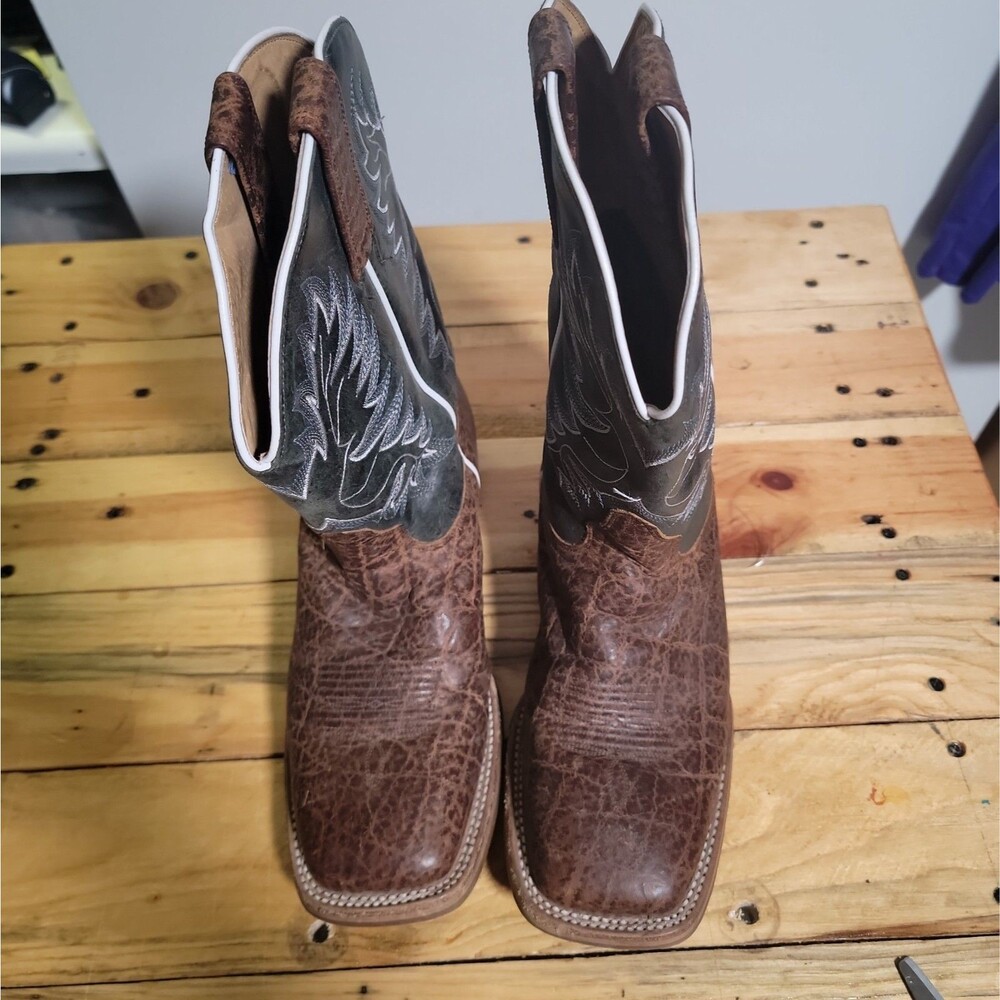 Cody James Xtreme Xero Gravity Fowler Western Boots Men 9D Gray Brown Square Toe